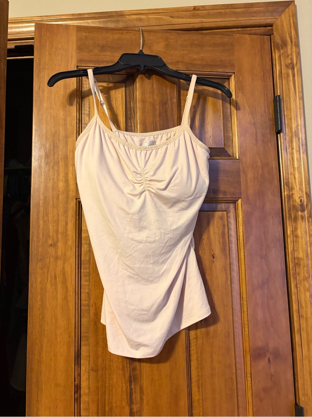 32 Degrees Blush Ruched Camisole Activewear Athletic Tank with built in bra